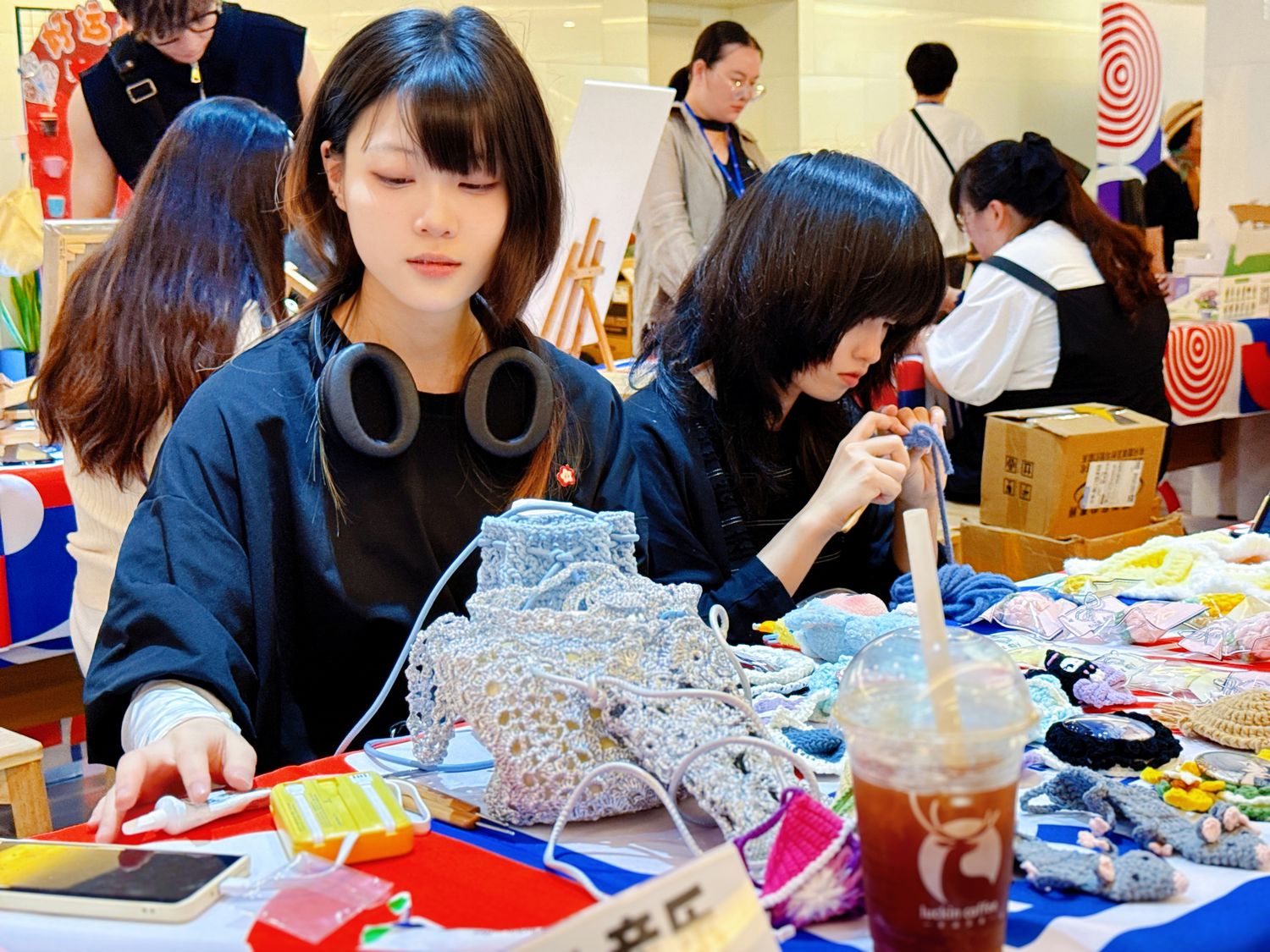 Hands-on craft at the charity market