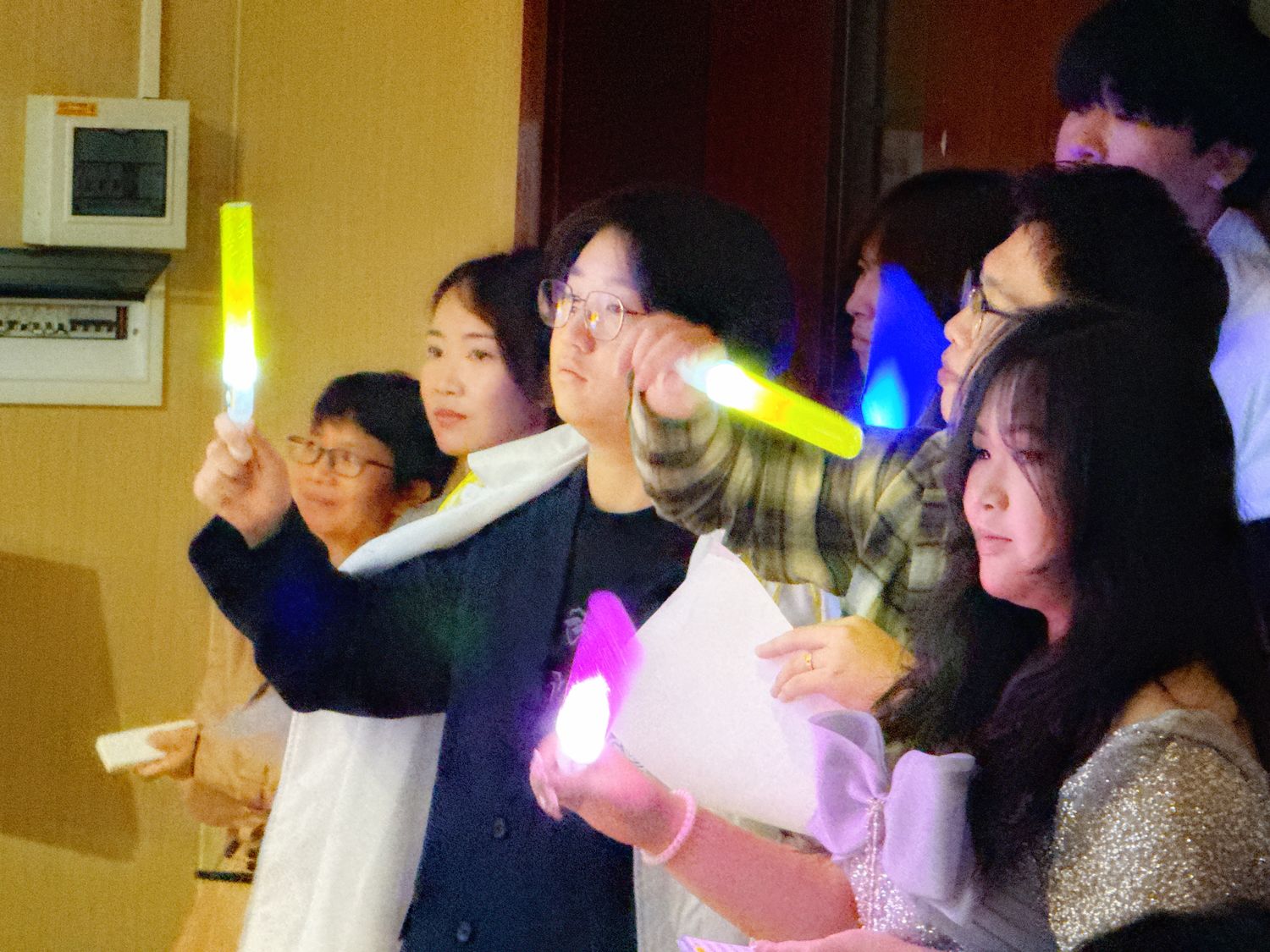 Students cheering at a school concert