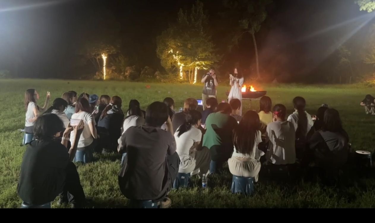Campfire night at the outdoor education camp